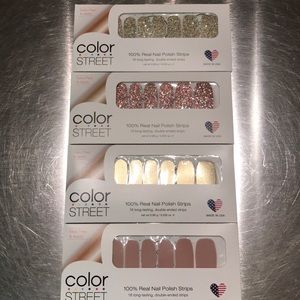 Color Street lot 4 packs nail polish strips